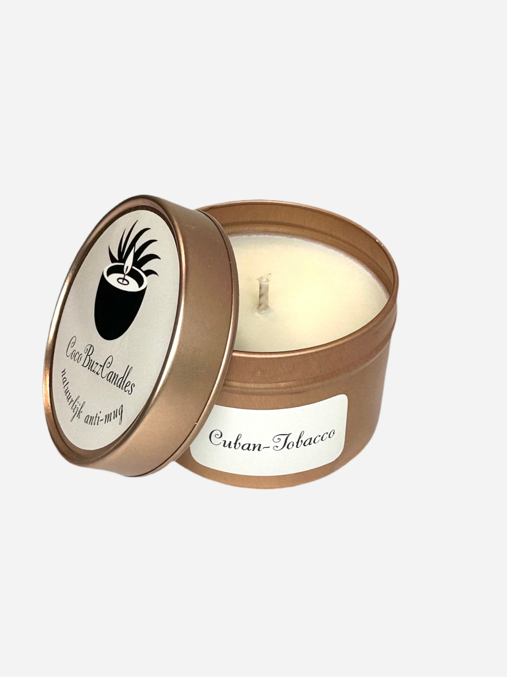 Cocobuzz Anti-Mug Geurkaars in zes heerlijke geuren, gemaakt van natuurlijke kokosolie en raapzaadolie, zonder paraffine, soja, palm, bijenwas of synthetische toevoegingen.