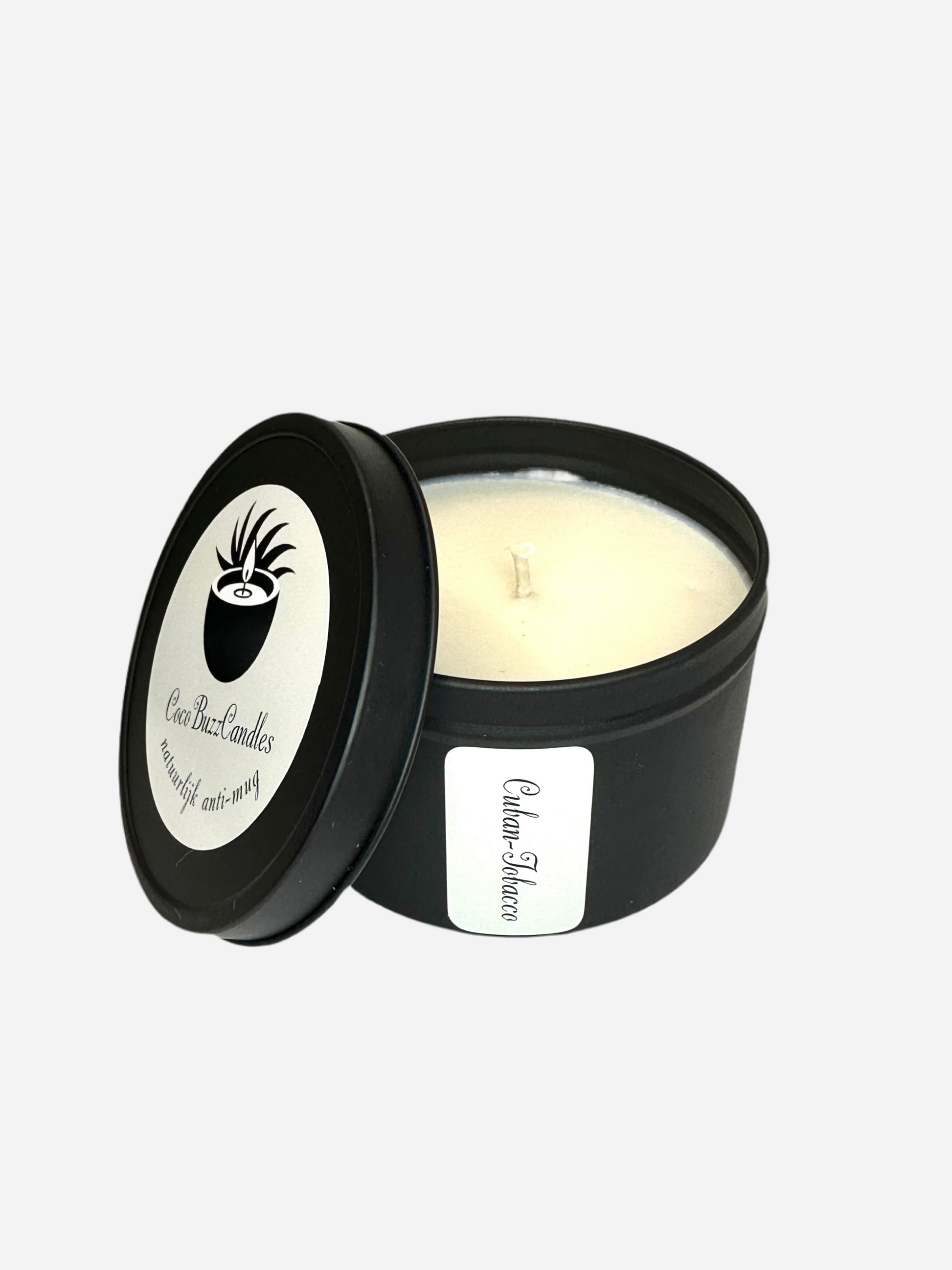 Cocobuzz Anti-Mug Geurkaars in zes heerlijke geuren, gemaakt van natuurlijke kokosolie en raapzaadolie, zonder paraffine, soja, palm, bijenwas of synthetische toevoegingen.