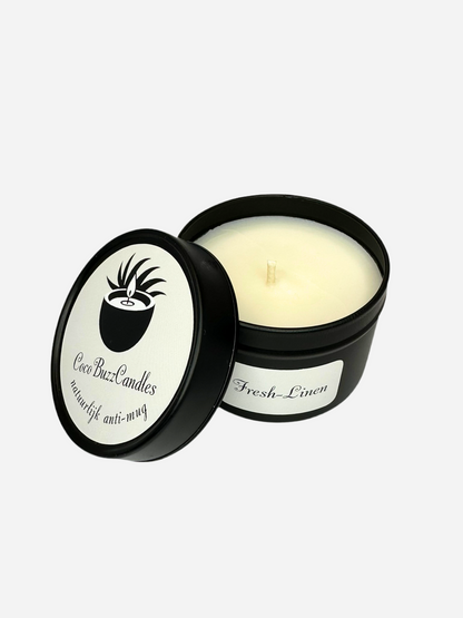 ‘Fresh-Linen’ Anti-mugkaars zwart klein - CocoBuzz